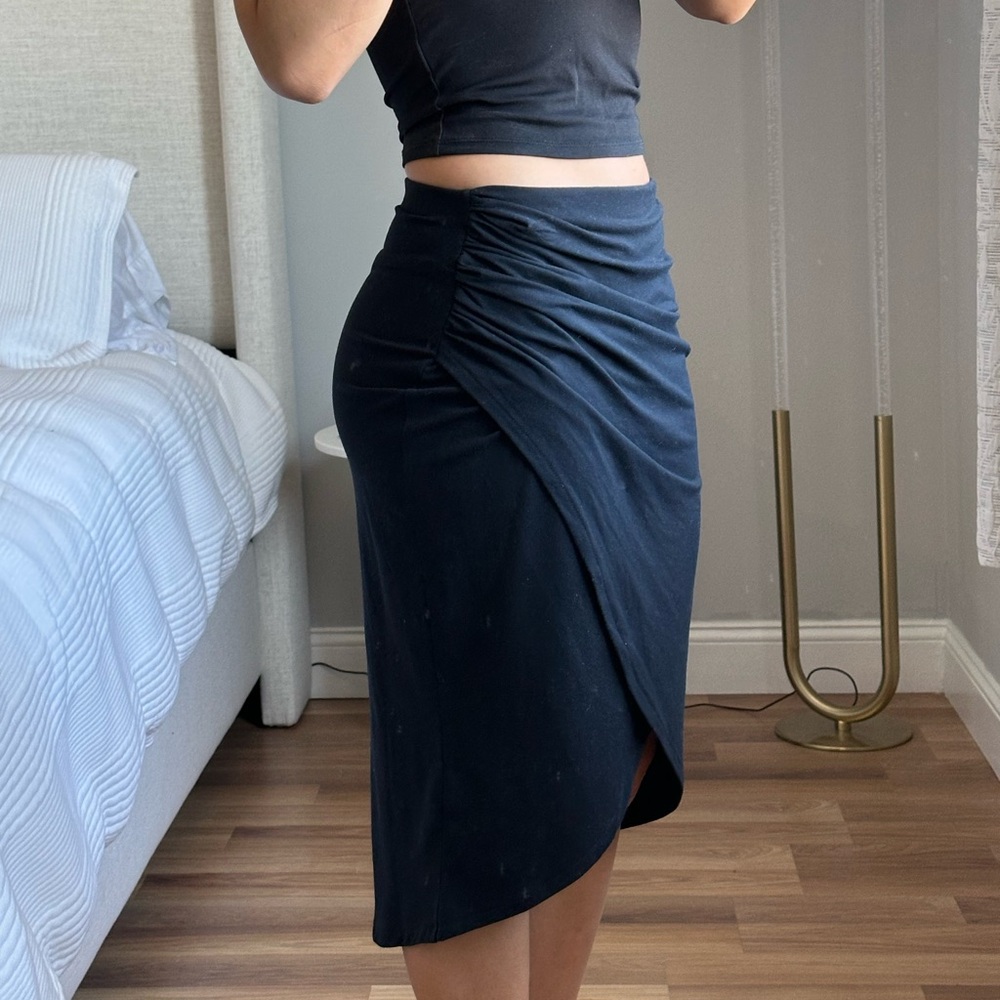 Open Edit Ruched Midi Skirt - Picture 6 of 7